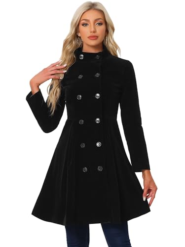 Amazon.com: Allegra K Velvet Coat for Women's Steampunk Swing A